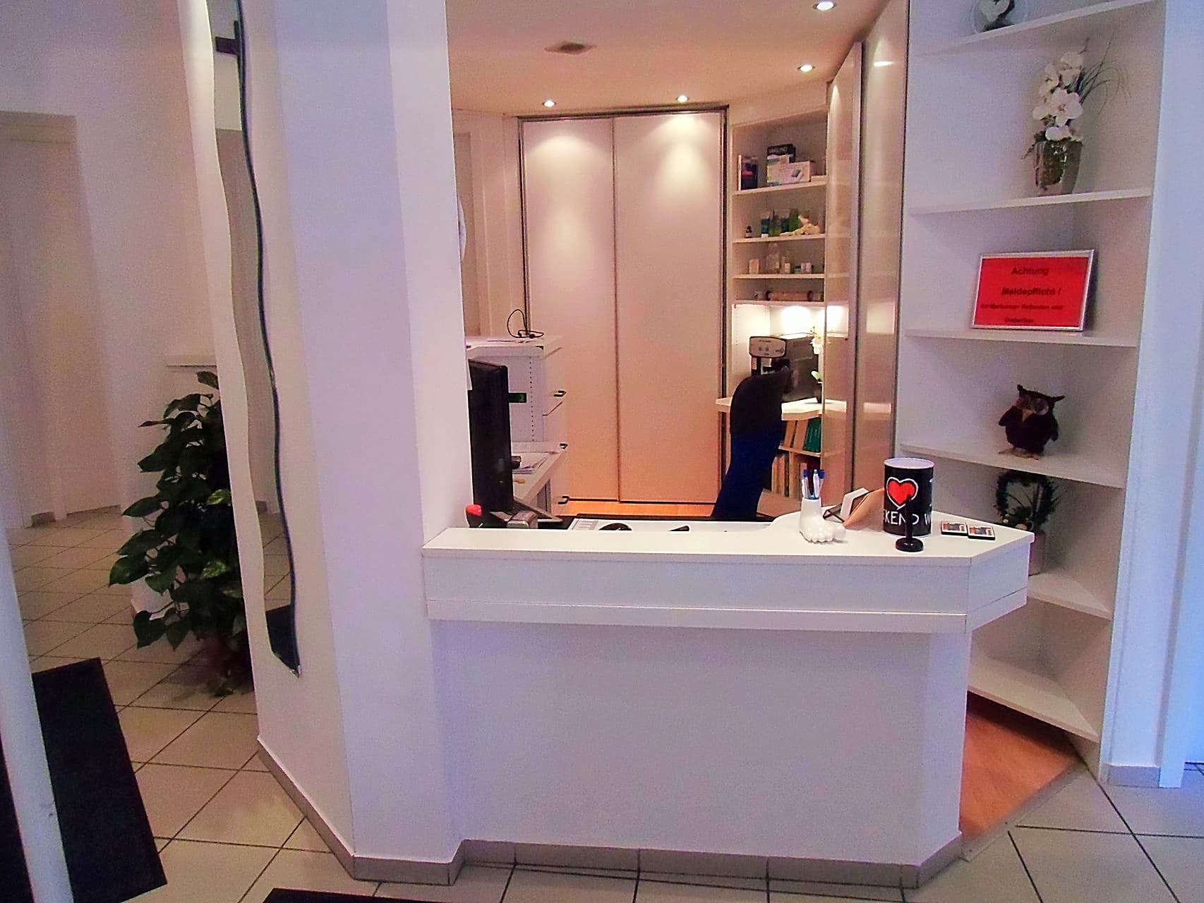 Empfangsbereich der Praxis
